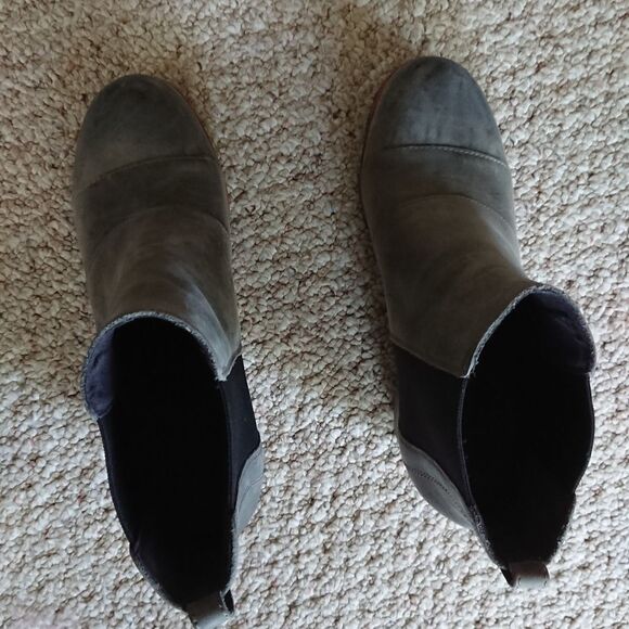 Sorel Lea Wedges boots Gray leather size 10 - Picture 7 of 14